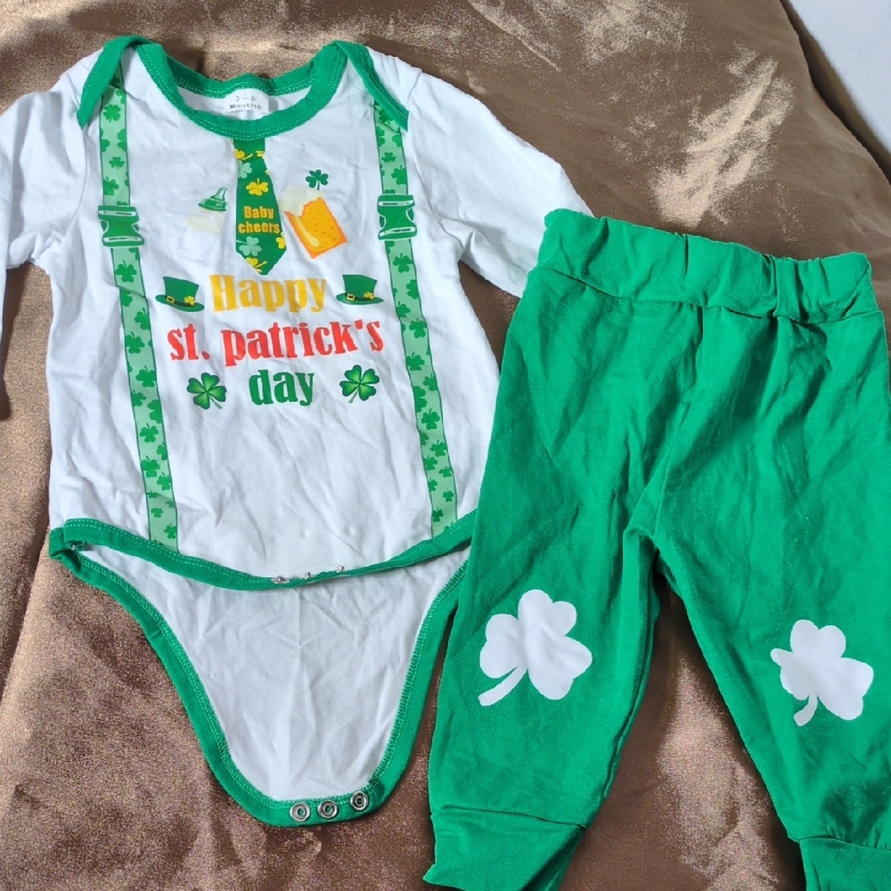 St. Patrick's Day Set for  3-6 months Like New